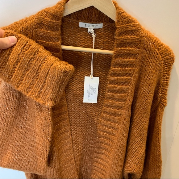 Rich Earth-Tone Z Supply Open Cardigan size S NWT - Picture 6 of 7